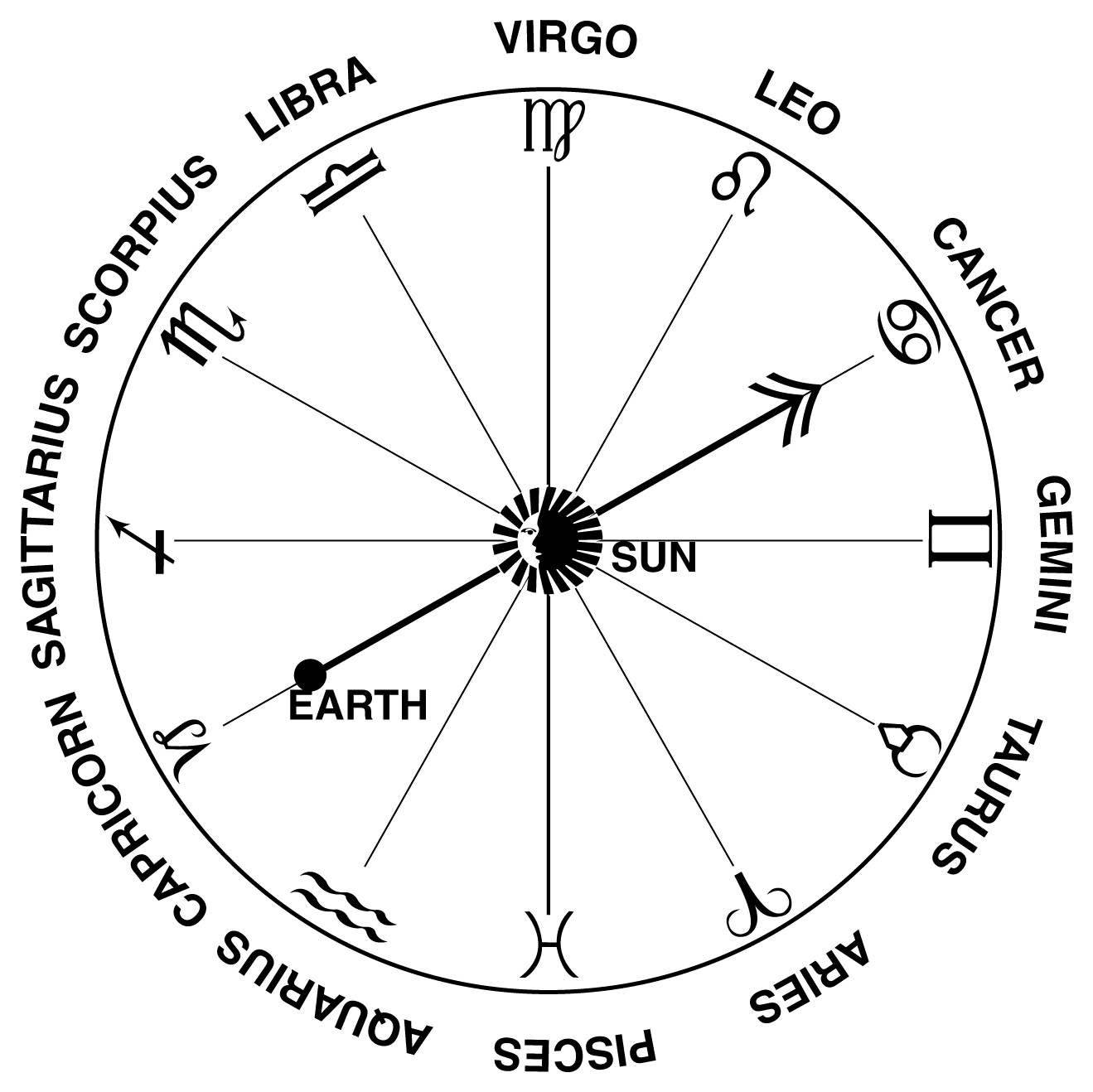 full chart zodiac sign