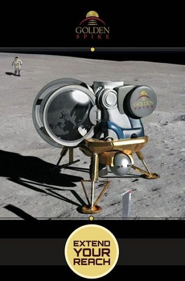 A proposed Golden Spike lunar lander on the Moon. Credit: Golden Spike Company 