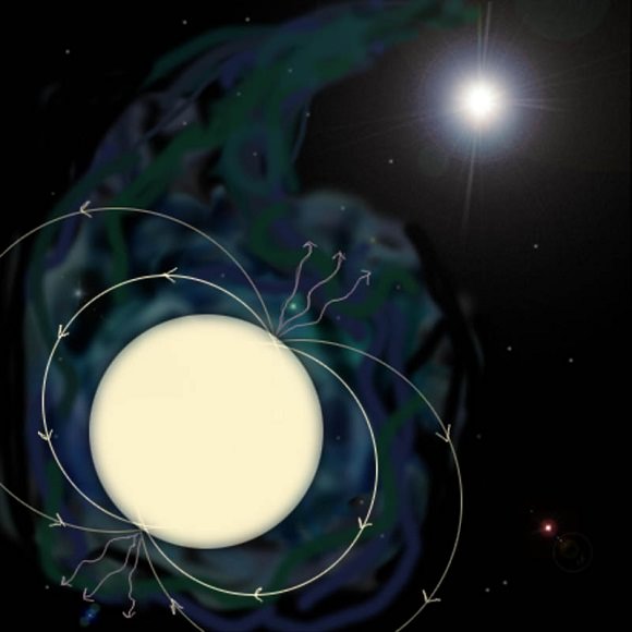 Artist's conception of a pulsar. (Credit: NASA/GSFC).