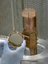 A stack of crystal germanium CDMS detectors (Fermilab)