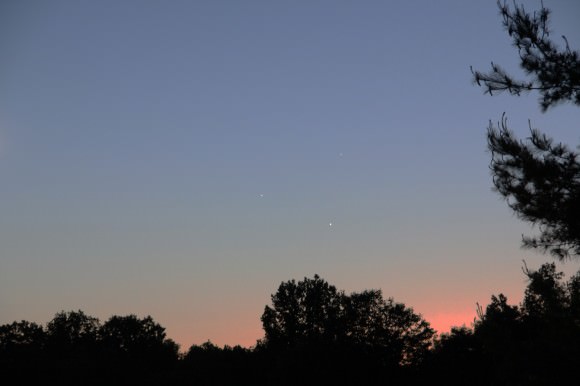 May 26 sunset conjunction from Princeton, NJ. Credit: Ken Kremer -kenkremer.com 
