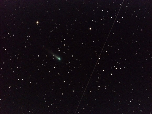 Comet ISON on October 25, 2013, taken with a 14 inch telescope at NASA's Marshall Space Flight Center in Huntsville, Alabama. Credit: NASA/MSFC/Aaron Kingery