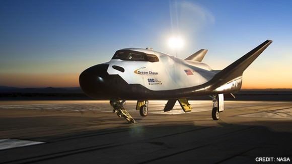 Dream Chaser on the runway with landing gear deployed. Credit: NASA