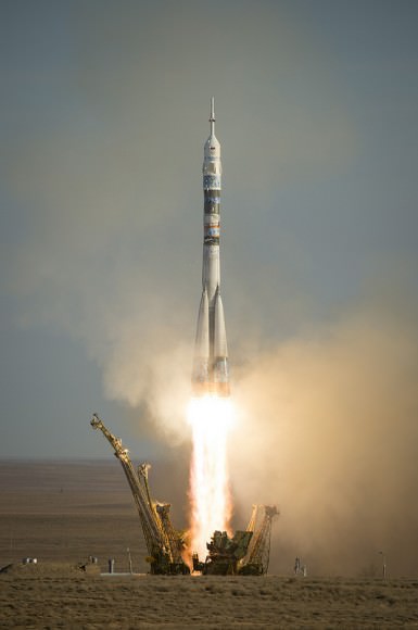 Crew Launches to Space Station with Olympic Torch - Universe Today