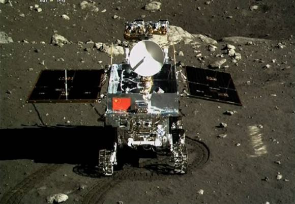 Chinese Rover & Lander Beam Back Portraits With China’s Flag Shining On ...