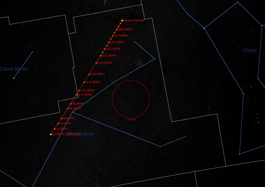 Comet Jacques Brightens How to See it in May Universe Today