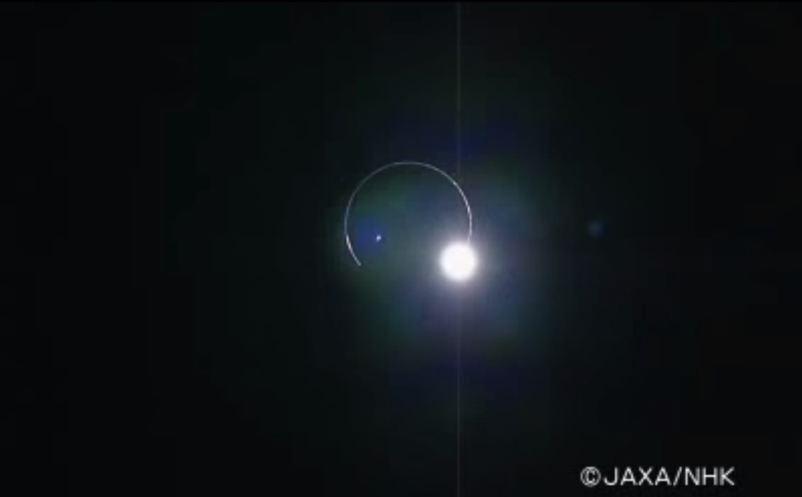 real solar eclipse in space