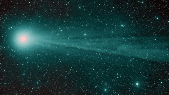 Comet C/2014 Q2 Lovejoy in a widefield false color image taken on January 16, 2015 from New Mexico Skies. Credit and copyright Joseph Brimacombe. 