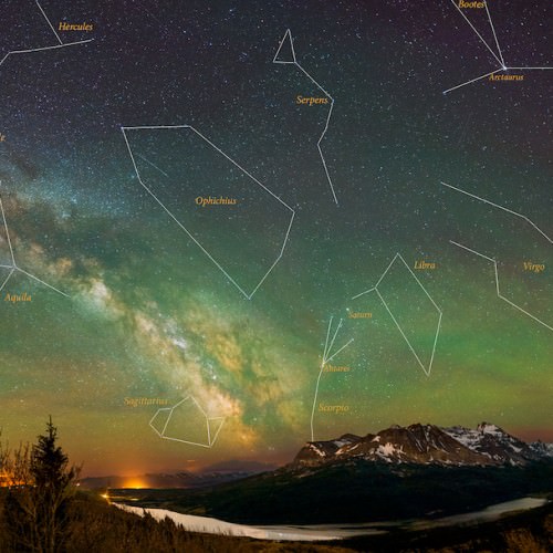 Milky Way with Nearby Constellations by Matt Dieterich - Universe Today