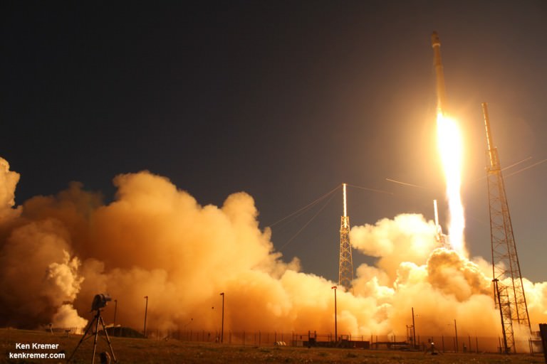 Spacex Stuns With Spectacular Sunset Launch Of Ses 9 Telecom Satellite