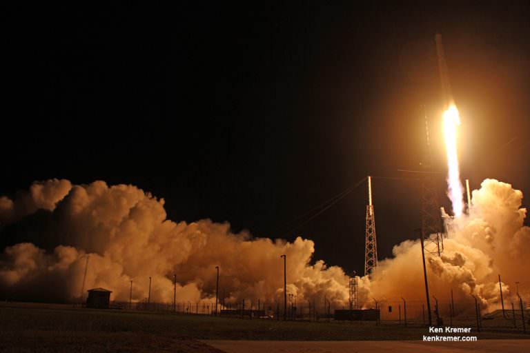 Spacex Nails Mesmerizing Midnight Launch And Land Landing Of Falcon 9 Carrying Critical Iss