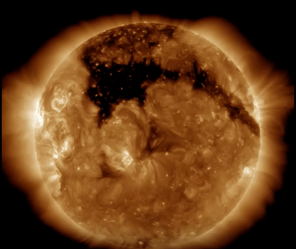 sun corona hole 2016
