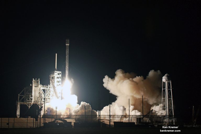 Stunning Imagery Shows 1st Nighttime Falcon 9 Launch off Pad 39A ...