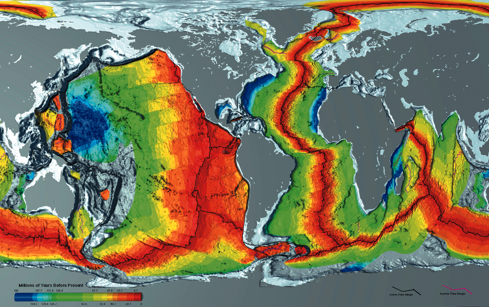 atlantic ocean floor map