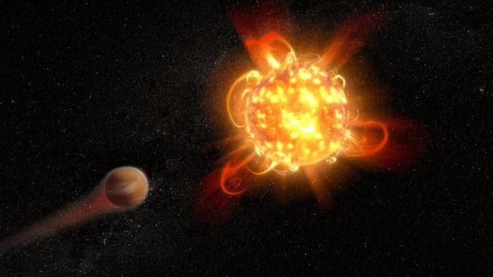 The violent outbursts from red dwarf stars, particularly young ones, may make planets in their so-called habitable zone uninhabitable. Image Credit: Credit: NASA, ESA, and D. Player (STScI)