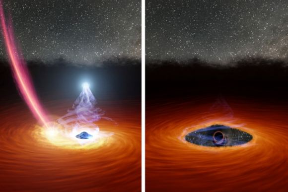 A ring of high-energy particles surrounding a black hole suddenly ...