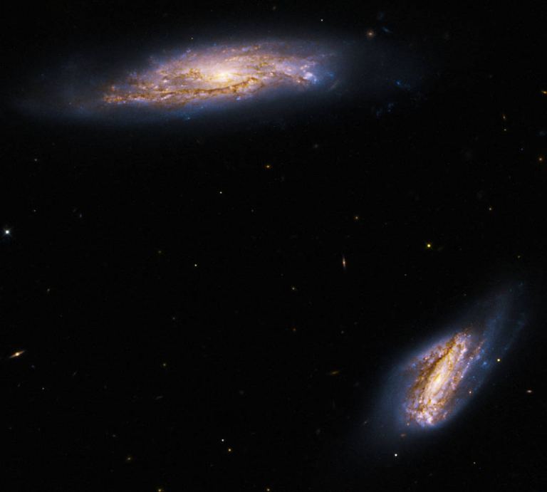 Hubble Sees Two Spiral Galaxies Together Universe Today 