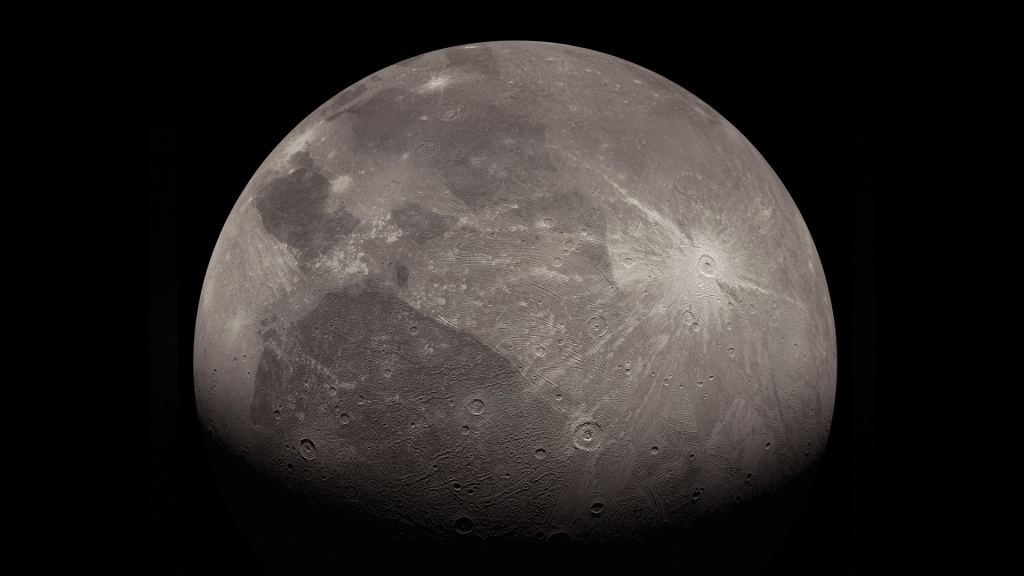 Enhanced image of Ganymede taken by the JunoCam during the mission's flyby on June 7th, 2021. Ganymede is our Solar System's largest moon and potentially holds a subsurface ocean. Ganymede and other moons in our Solar System are suspected of having warm, potentially life-supporting oceans under layers of ice. It seems highly likely that some exomoons will also have oceans and be potentially habitable. Image Credit: NASA/JPL-Caltech/SwRI/MSSS/Kalleheikki Kannisto