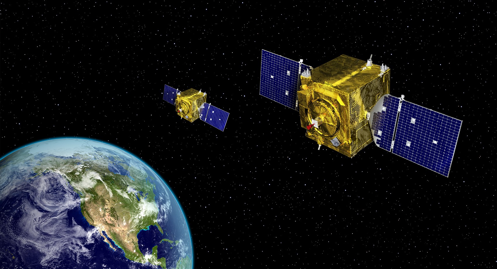 Illustration: Satellites in orbit
