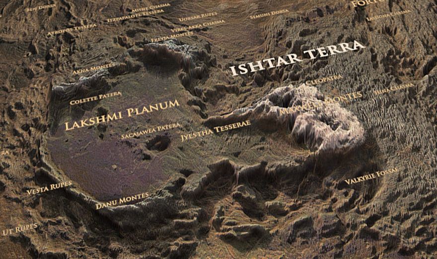 Click on the image to explore an interactive 3D map of Ishtar Terra in Sketchfab by user v7x. Image credit: Sketchfab/v7x