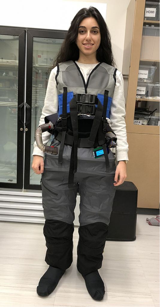 This image shows a mobile LBNP suit under development. Image Credit: Ashari and Hargens, 2020.