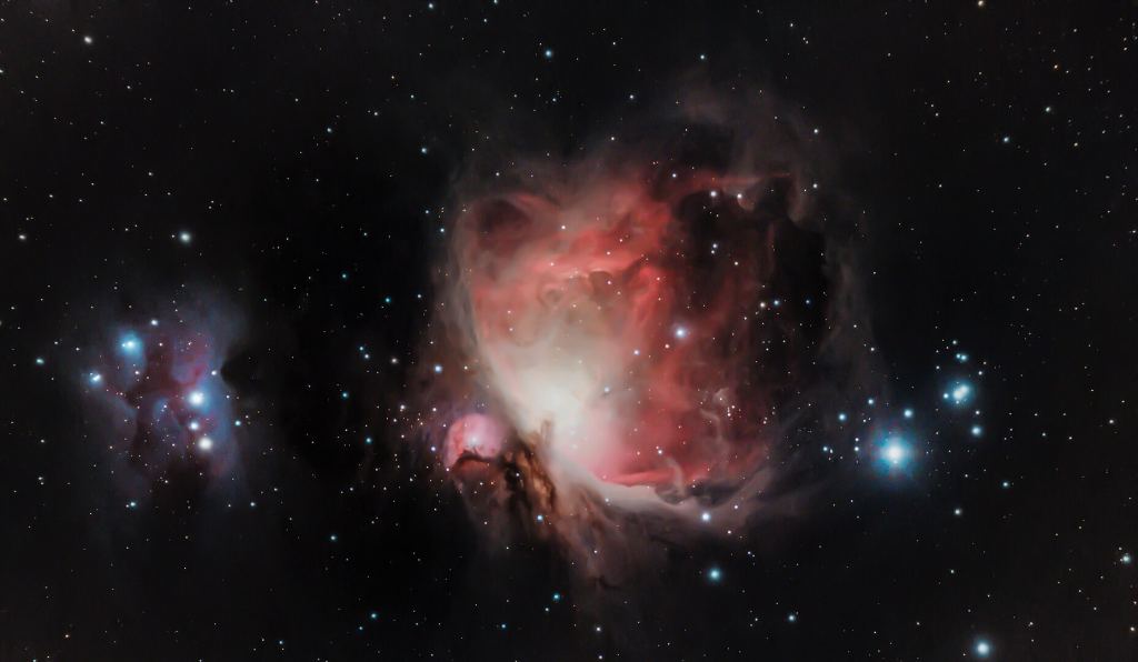 This image shows the well-known Orion Nebula in the center and the less well-known NGC 1977 (The Running Man Nebula) on the left. NGC 1977 was still forming when the Solar System passed through this region about 14 million years ago. Image Credit: By Chuck Ayoub - Own work, CC BY-SA 4.0, https://commons.wikimedia.org/w/index.php?curid=57079507