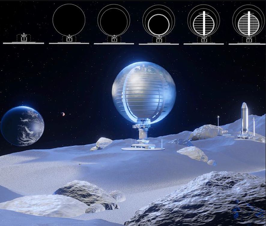 A Blown-Glass Structure Could House Astronauts on the Moon