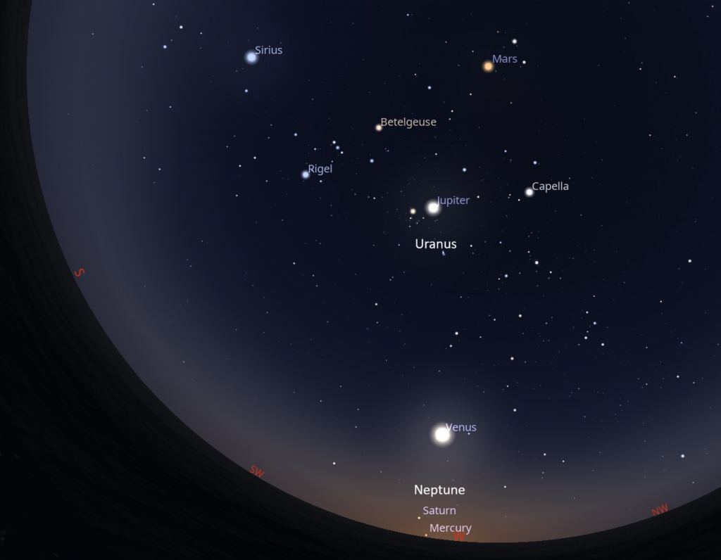 Mercury Completes the Planetary Parade at Dusk